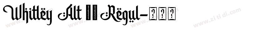 Whitley Alt 01 Regul字体转换